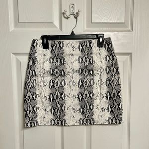 Snakeskin Print Skirt
